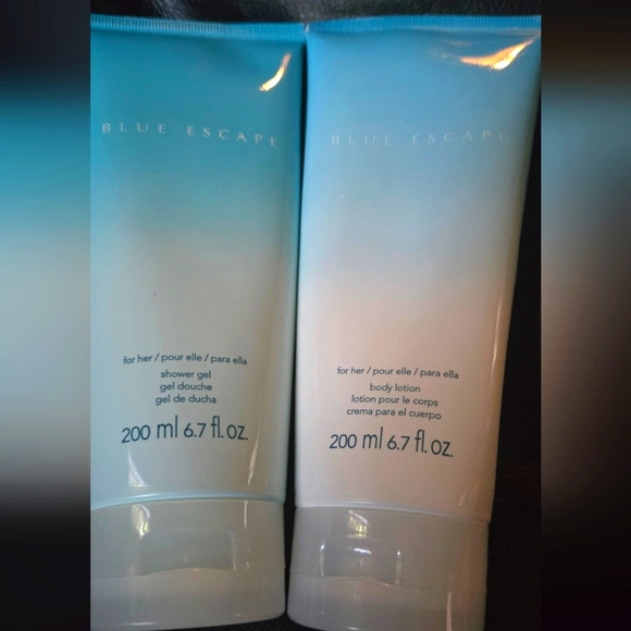 Avon Other - Avon Blue Escape Body Lotion and Shower Gel Set Full Size 6.7floz